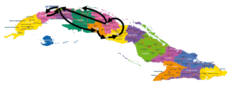 circuito colores y aromas de cuba